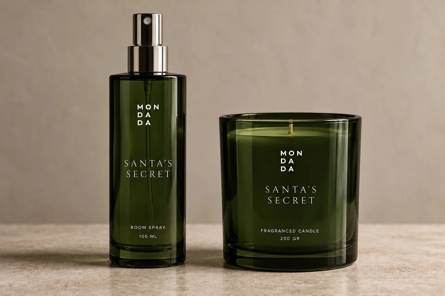 First concept visual of the spray and candle