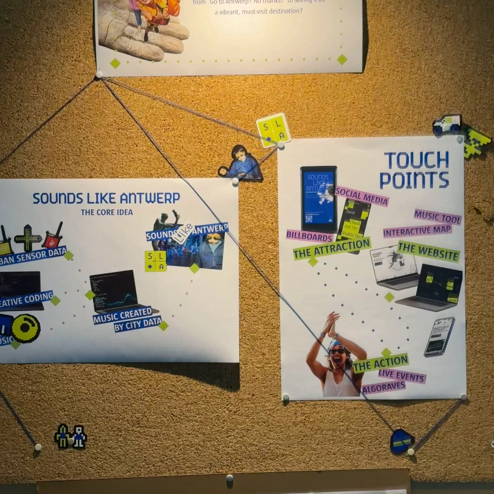 The project wall: the core idea and its touchpoints
